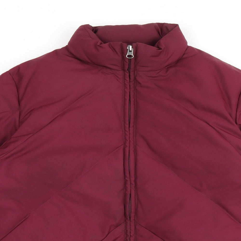 DANNIMAC Womens Red Puffer Jacket Coat Size S Zip