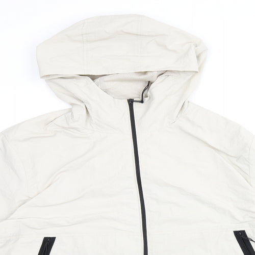 Calvin Klein Womens Beige Rain Coat Coat Size XL Zip