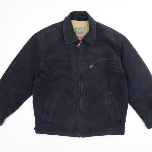 Time-Told Mens Blue Jacket Coat Size M Zip - Vintage