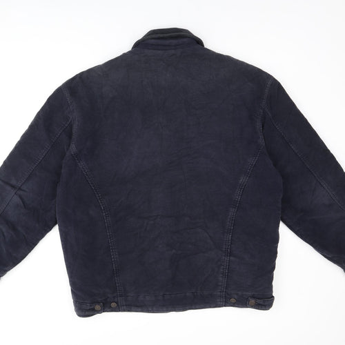 Time-Told Mens Blue Jacket Coat Size M Zip - Vintage