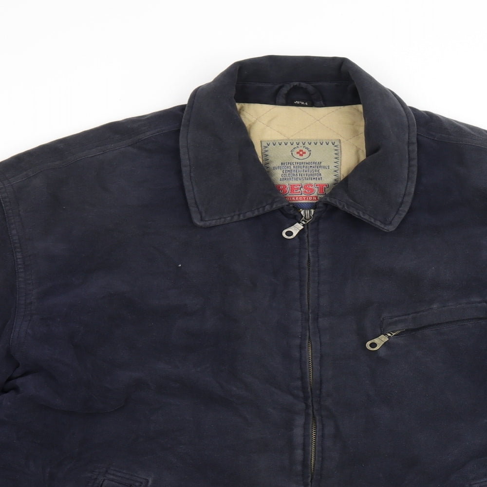 Time-Told Mens Blue Jacket Coat Size M Zip - Vintage