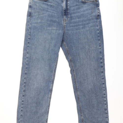 Autograph Womens Blue Cotton Skinny Jeans Size 18 L27.5 in Regular Zip