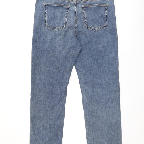Autograph Womens Blue Cotton Skinny Jeans Size 18 L27.5 in Regular Zip