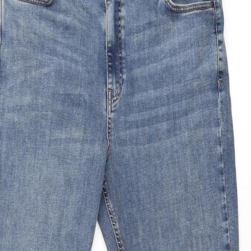 Autograph Womens Blue Cotton Skinny Jeans Size 18 L27.5 in Regular Zip