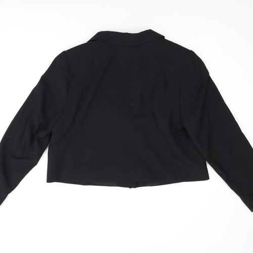 Marks and Spencer Womens Black Polyester Jacket Blazer Size 18