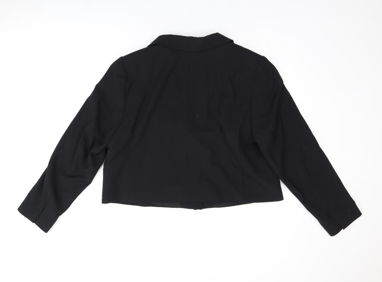 Marks and Spencer Womens Black Polyester Jacket Blazer Size 18