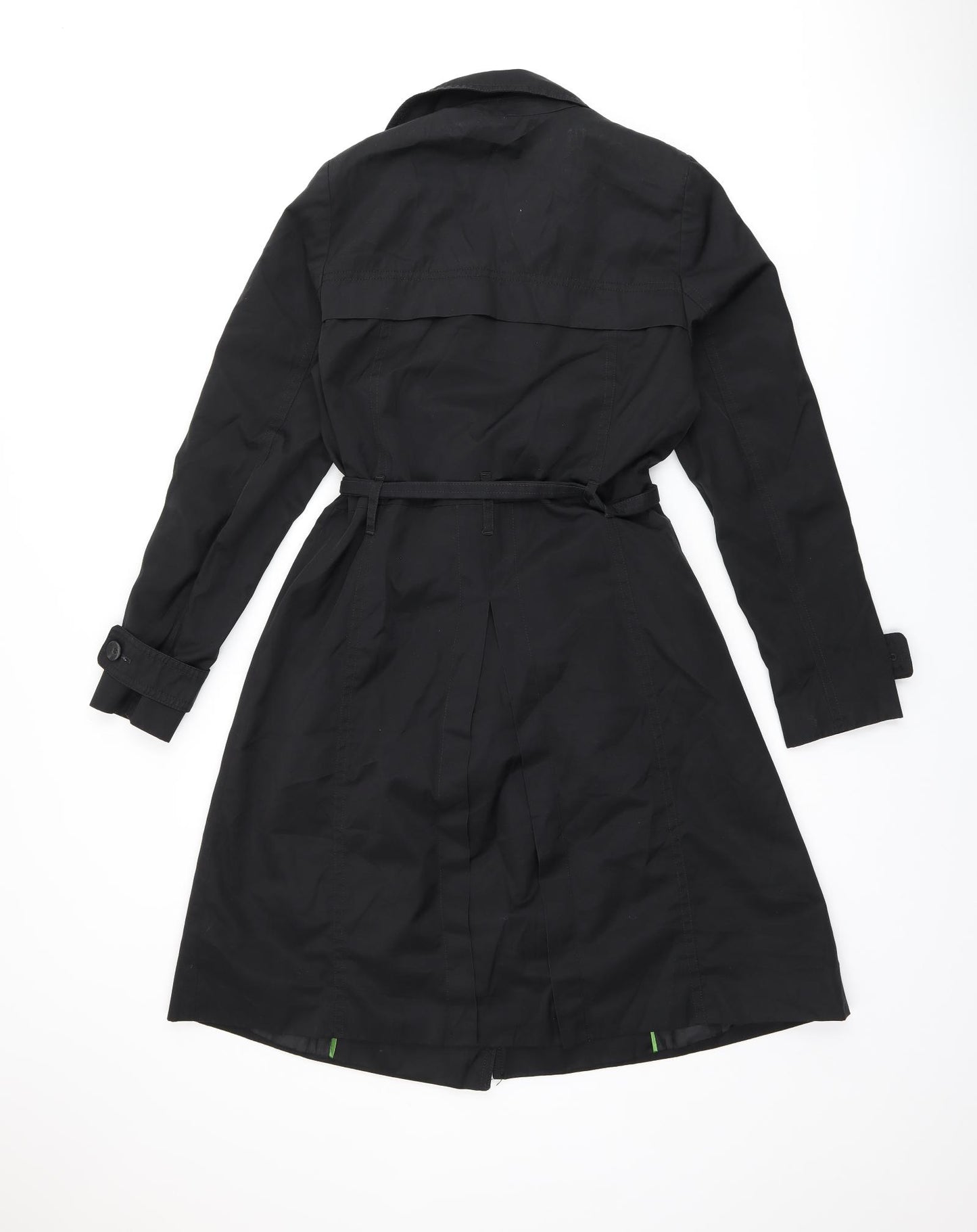 Principles Womens Black Trench Coat Coat Size 10 Button