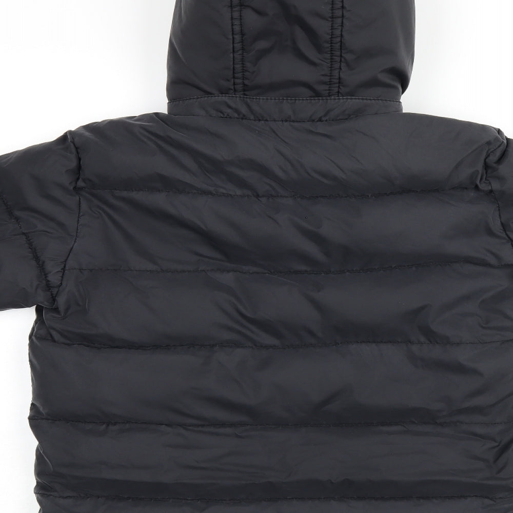 Marks and Spencer Boys Black Puffer Jacket Coat Size 5-6 Years Zip