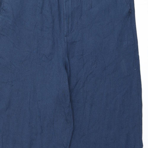 ASOS Mens Blue Viscose Trousers Size 36 in L32 in Regular Zip