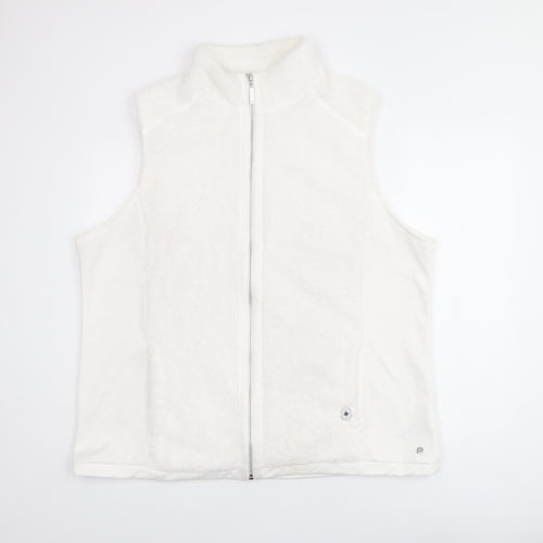 Maine Womens White Gilet Jacket Size 22 Zip