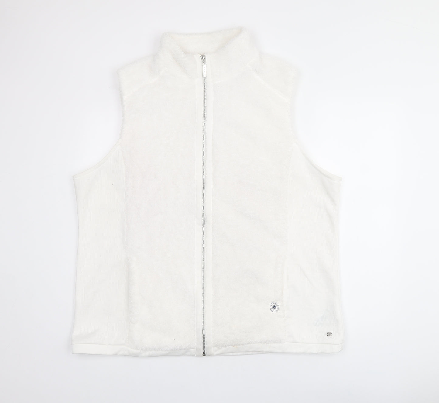 Maine Womens White Gilet Jacket Size 22 Zip