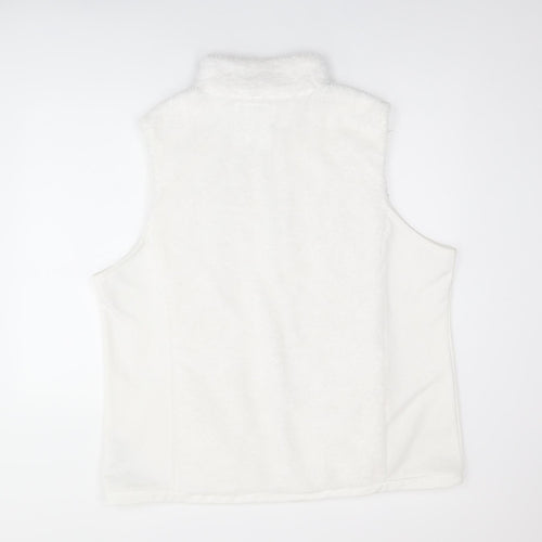 Maine Womens White Gilet Jacket Size 22 Zip