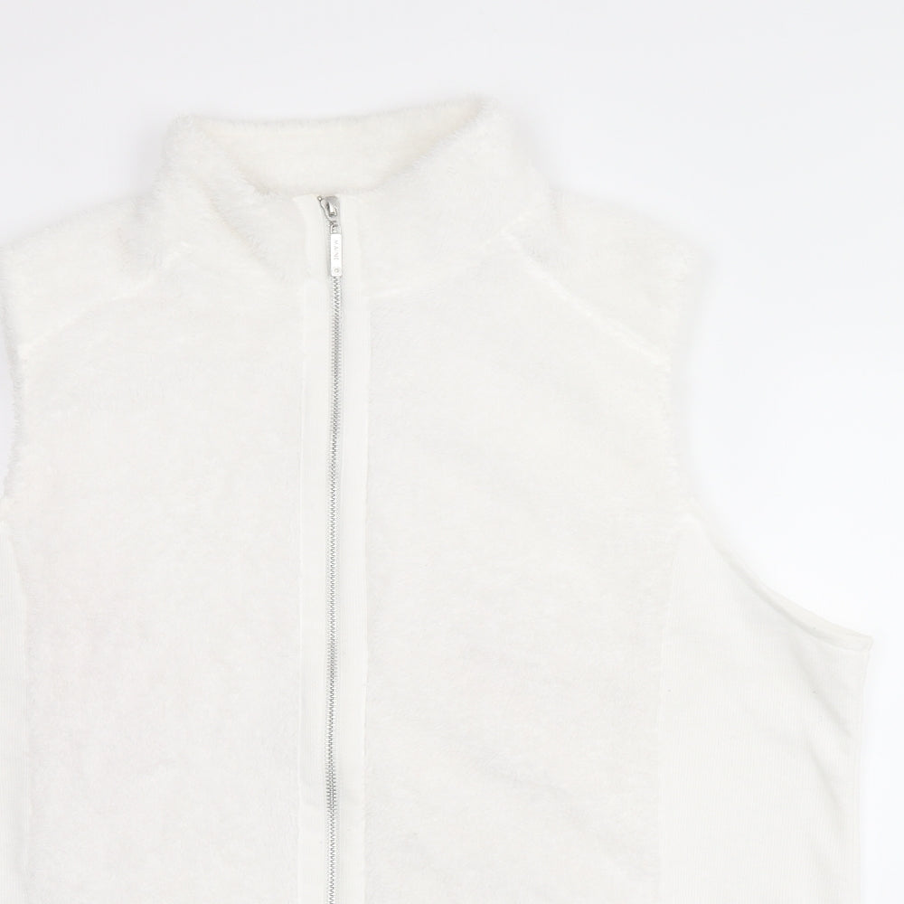 Maine Womens White Gilet Jacket Size 22 Zip
