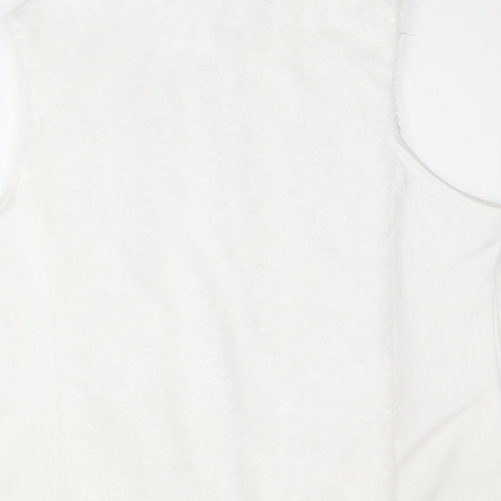 Maine Womens White Gilet Jacket Size 22 Zip