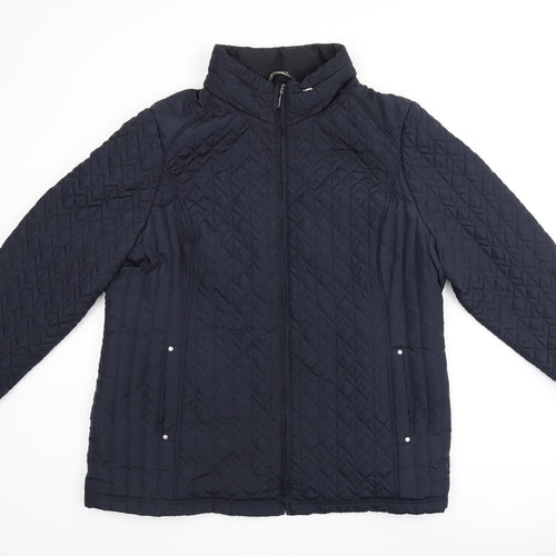Bonmarché Womens Blue Jacket Coat Size 24 Zip