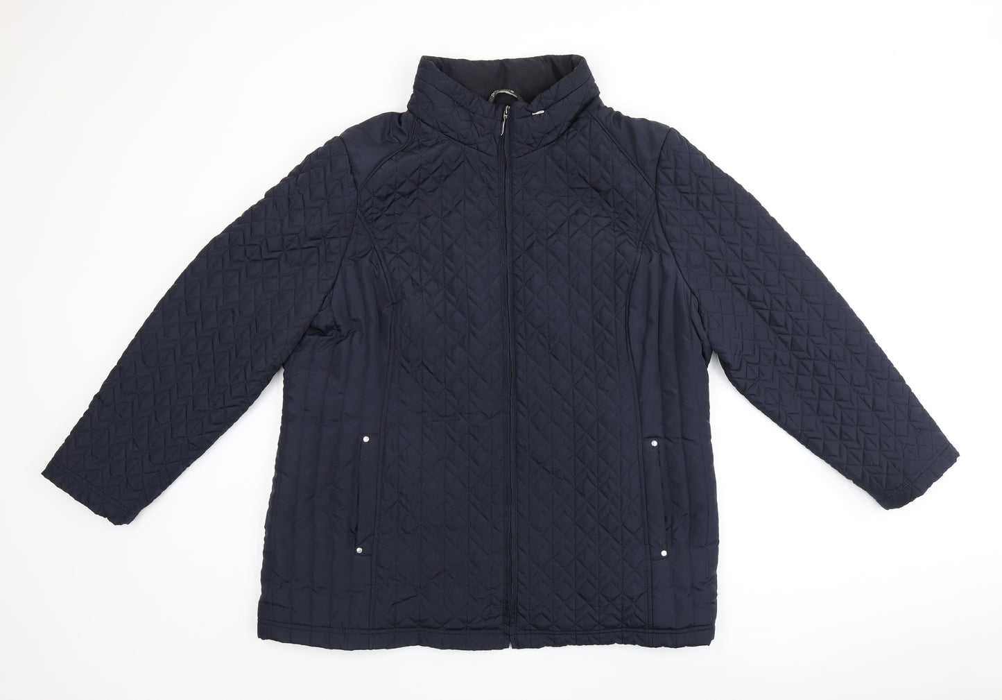 Bonmarché Womens Blue Jacket Coat Size 24 Zip