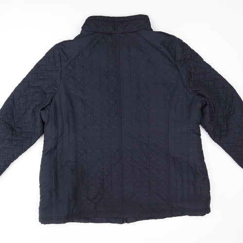 Bonmarché Womens Blue Jacket Coat Size 24 Zip