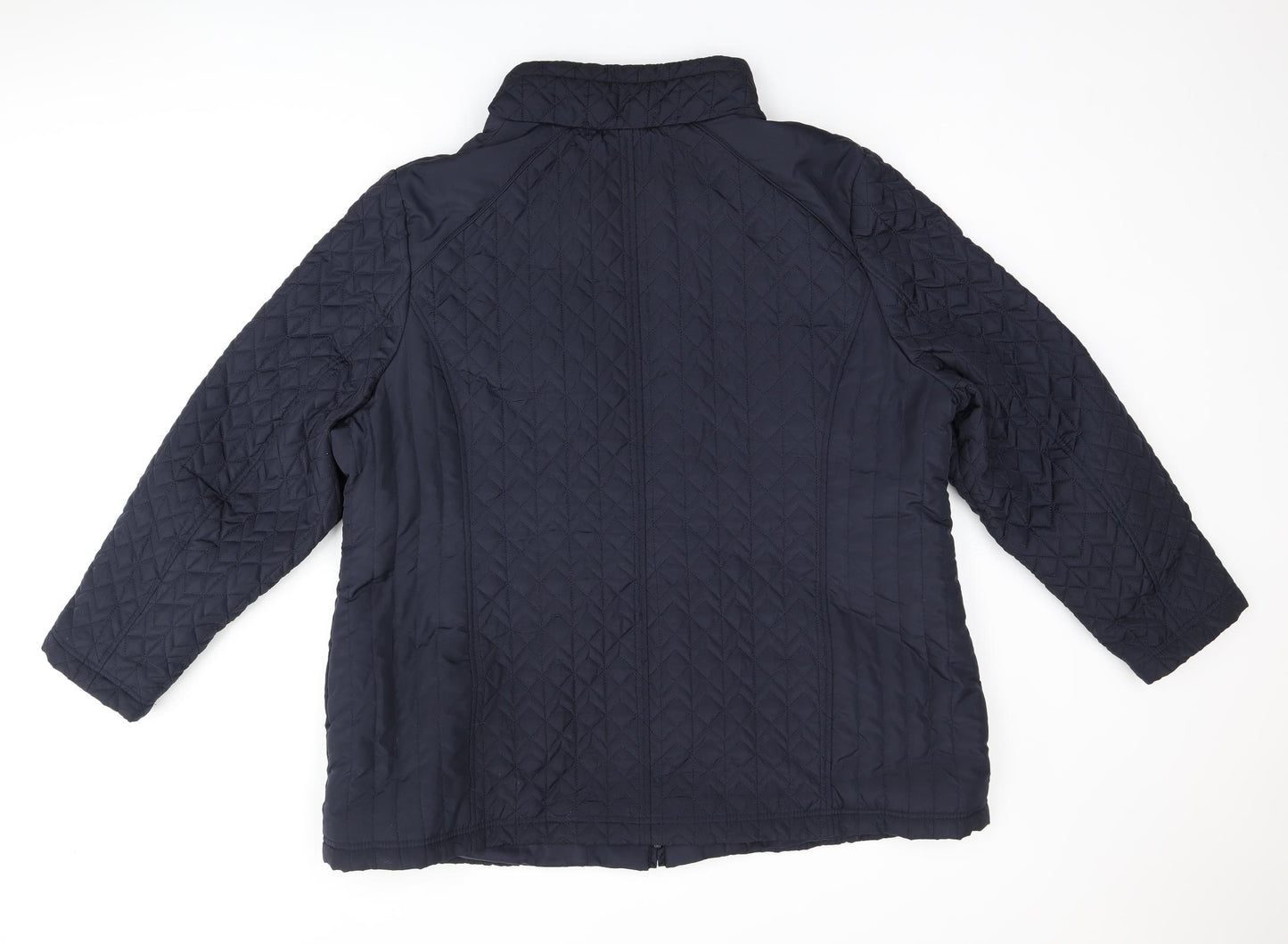 Bonmarché Womens Blue Jacket Coat Size 24 Zip