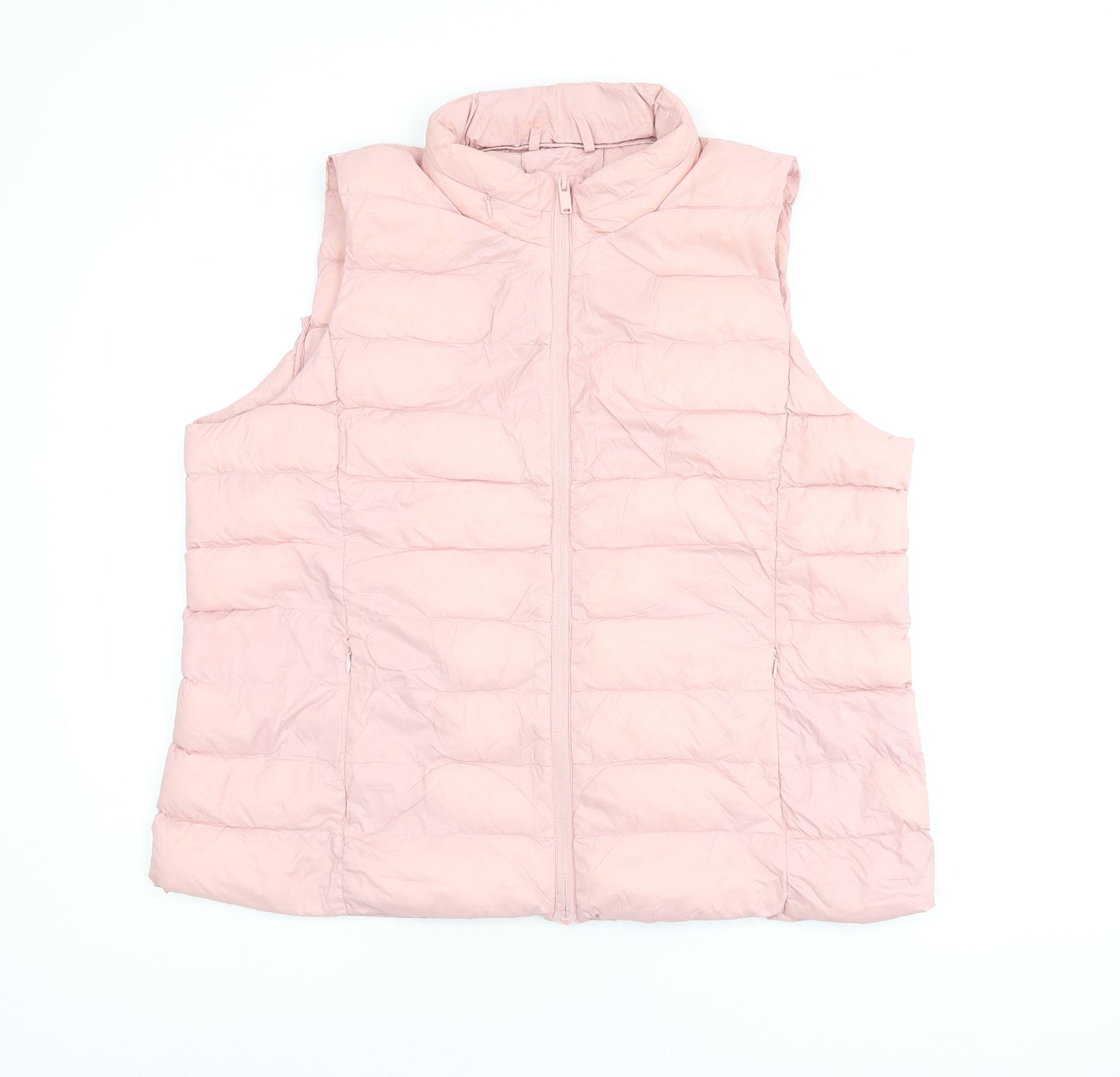 Marks and Spencer Womens Pink Gilet Coat Size 20 Zip