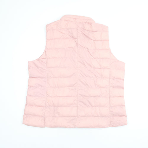 Marks and Spencer Womens Pink Gilet Coat Size 20 Zip