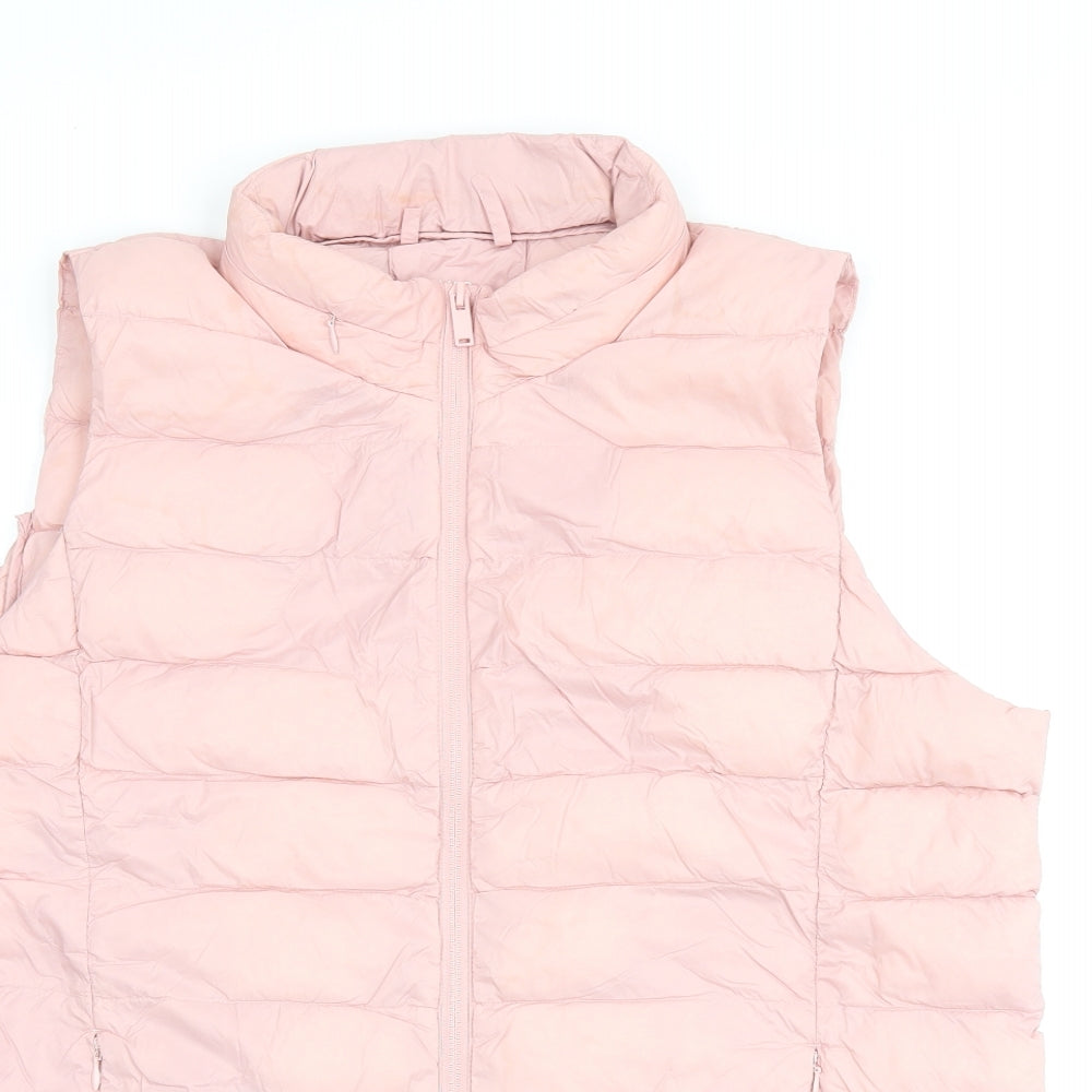 Marks and Spencer Womens Pink Gilet Coat Size 20 Zip
