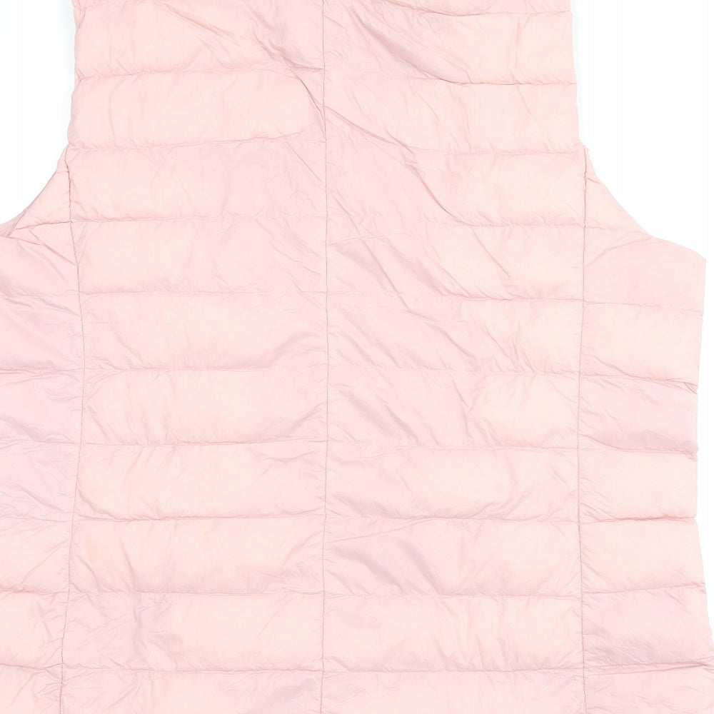 Marks and Spencer Womens Pink Gilet Coat Size 20 Zip