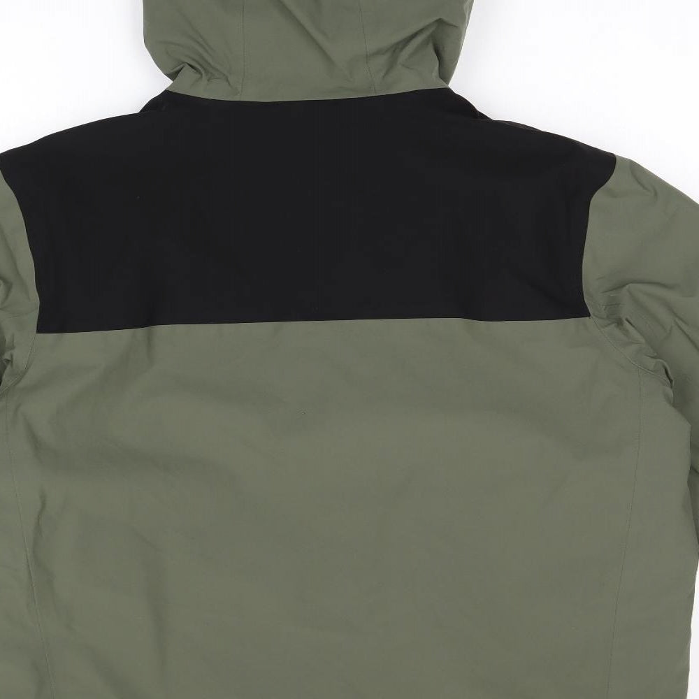 Marks and Spencer Mens Green Rain Coat Coat Size M Zip