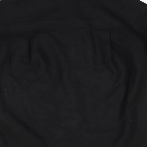 H&M Womens Black Overcoat Coat Size XS Button
