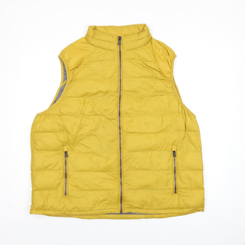 Marks and Spencer Womens Yellow Gilet Coat Size 2XL Zip