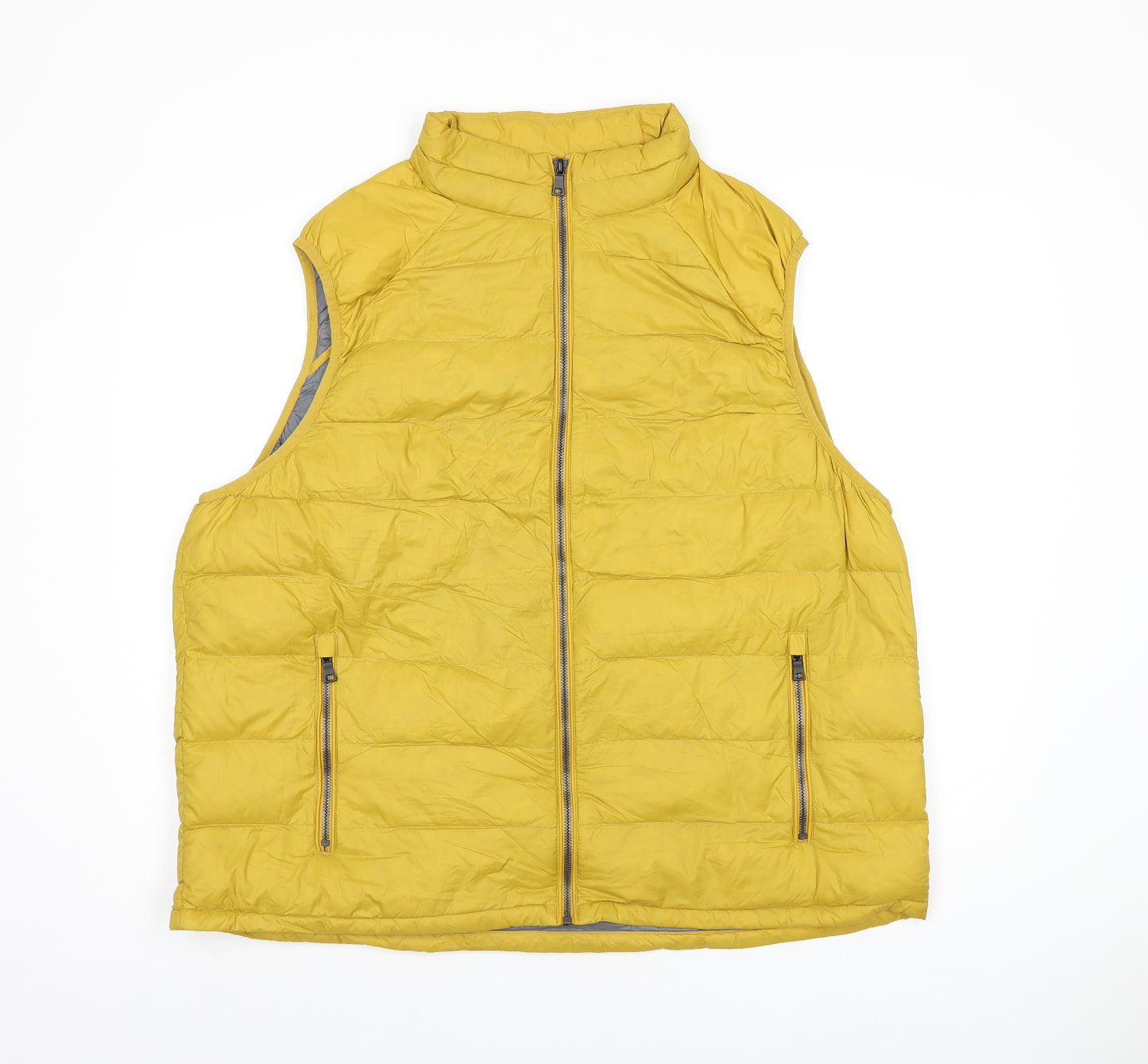 Marks and Spencer Womens Yellow Gilet Coat Size 2XL Zip