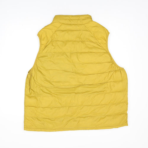 Marks and Spencer Womens Yellow Gilet Coat Size 2XL Zip