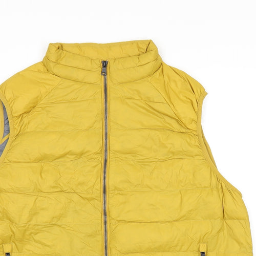 Marks and Spencer Womens Yellow Gilet Coat Size 2XL Zip