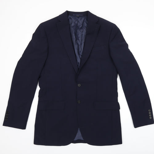 Marks and Spencer Mens Blue Wool Jacket Suit Jacket Size 38 Regular