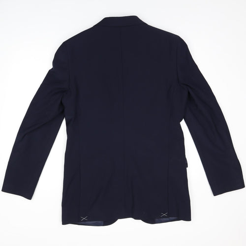 Marks and Spencer Mens Blue Wool Jacket Suit Jacket Size 38 Regular