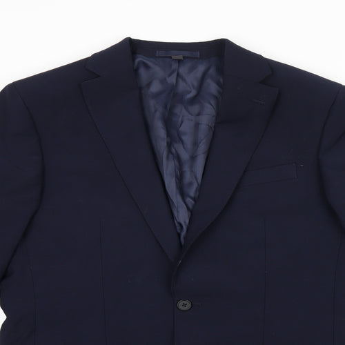 Marks and Spencer Mens Blue Wool Jacket Suit Jacket Size 38 Regular