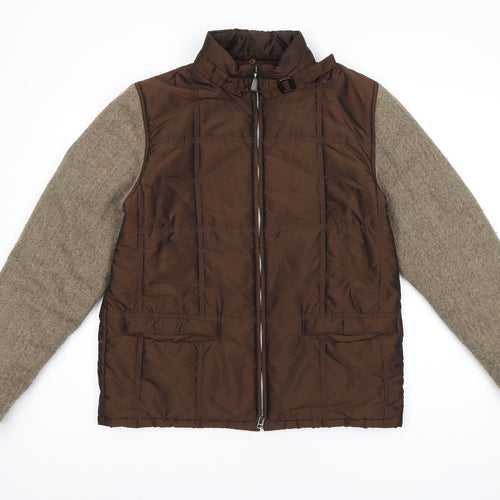 Marie Valois Womens Brown Jacket Coat Size M Zip