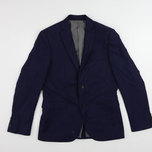 NEXT Mens Blue Polyester Jacket Suit Jacket Size 40 Regular