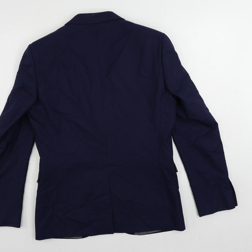 NEXT Mens Blue Polyester Jacket Suit Jacket Size 40 Regular