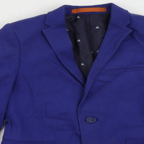 Autograph Boys Blue Jacket Blazer Size 9 Years Button