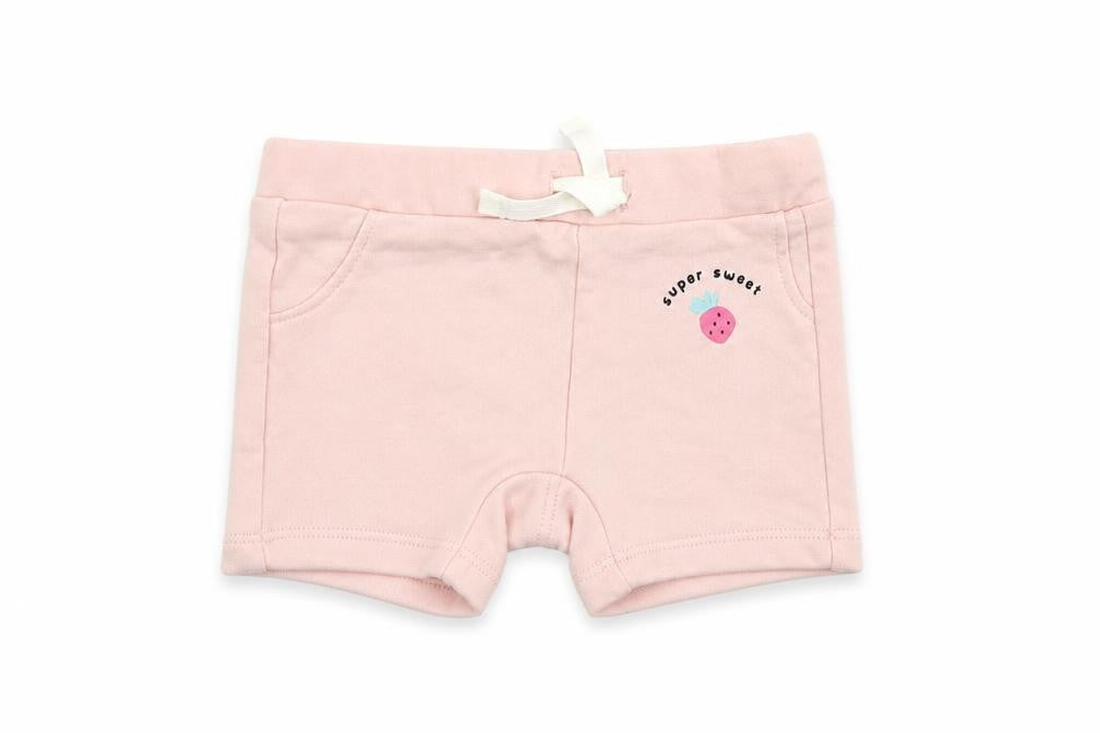 Marks and Spencer Baby Pink Cotton Jogger Trousers Size 0-3 Months Drawstring - Cropped