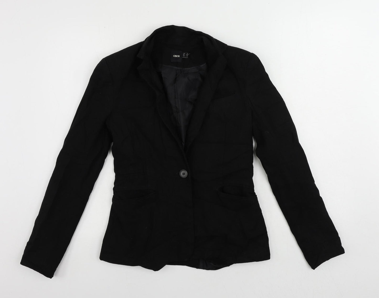 ASOS Womens Black Jacket Blazer Size 6 Button