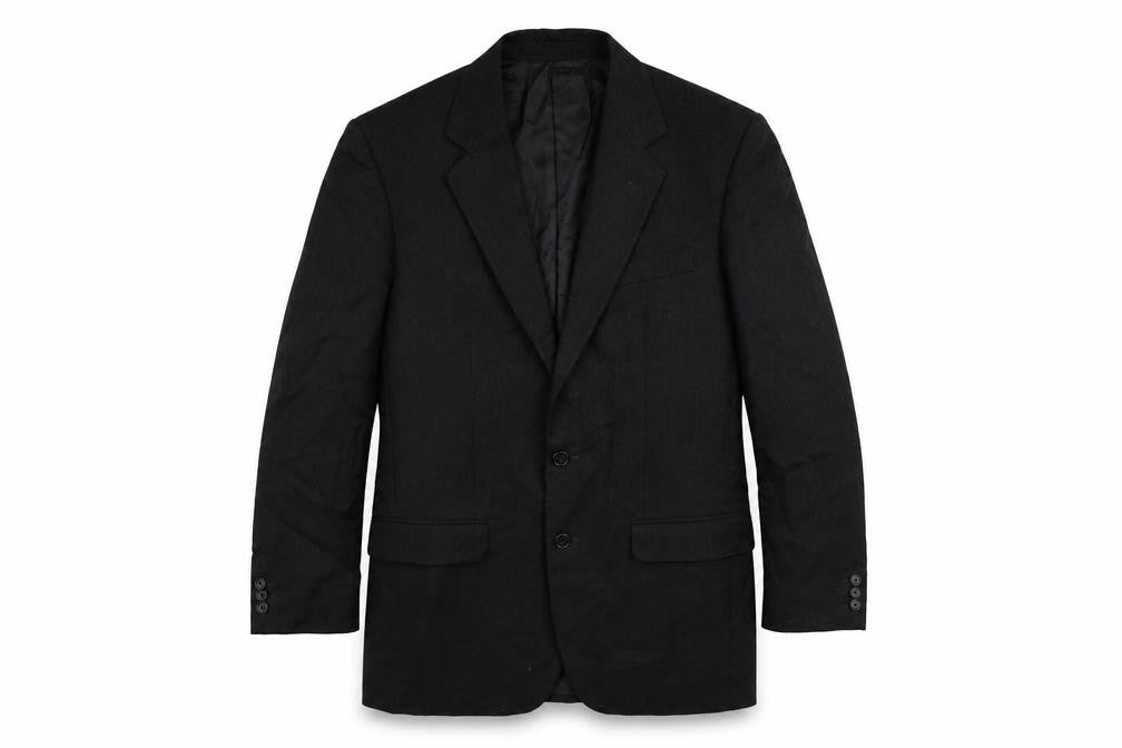 St Michael Mens Black Wool Jacket Suit Jacket Size 38 Regular