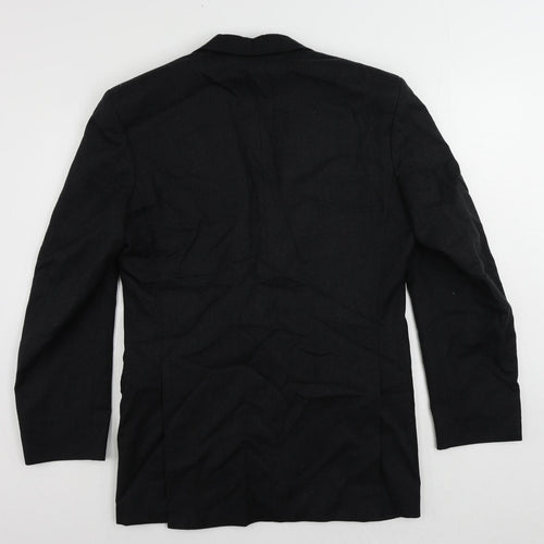 St Michael Mens Black Wool Jacket Suit Jacket Size 38 Regular