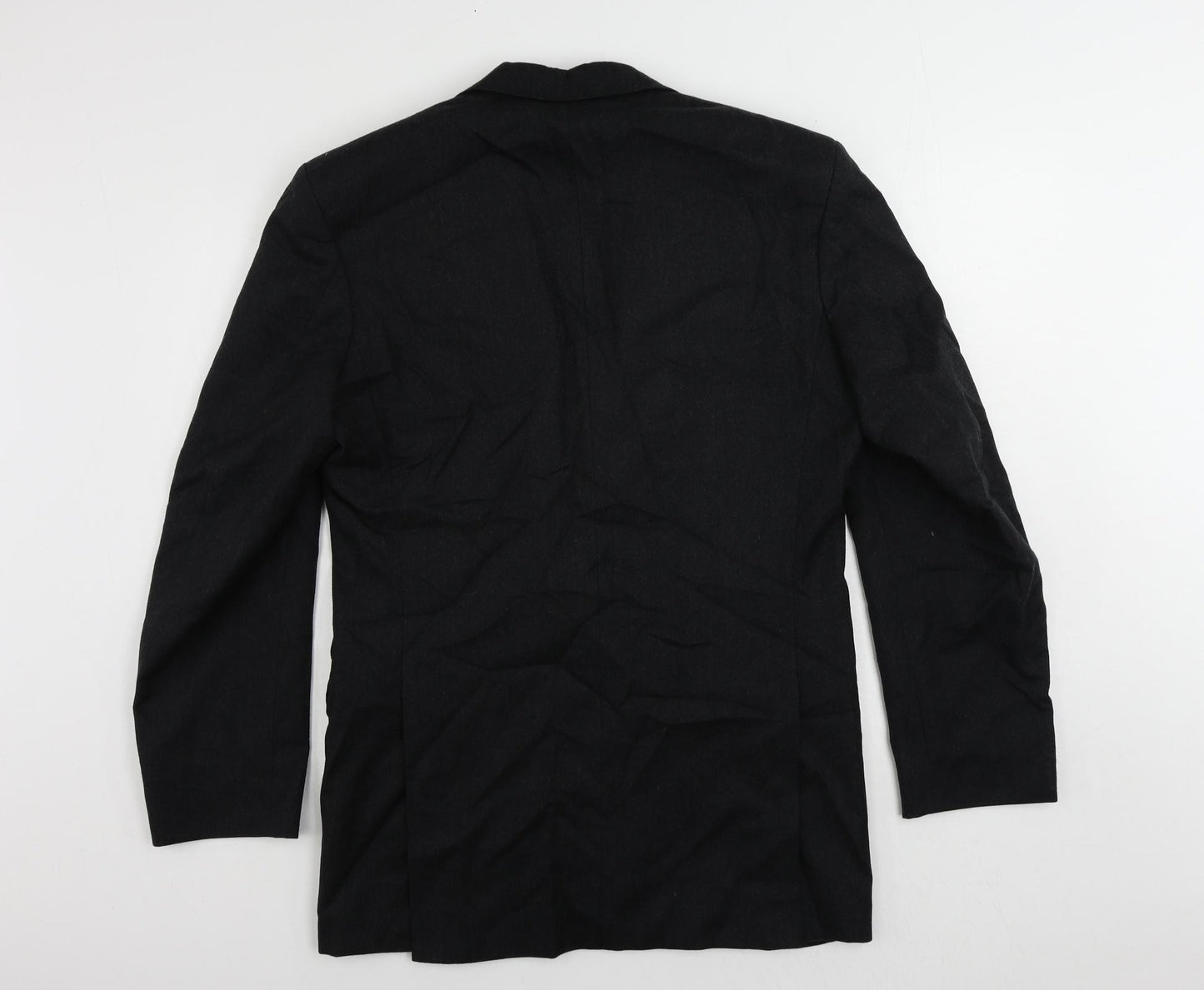 St Michael Mens Black Wool Jacket Suit Jacket Size 38 Regular