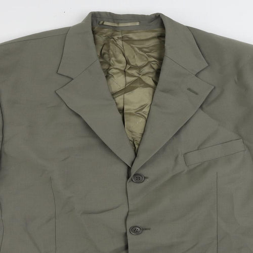 Pierre Cardin Mens Green Wool Jacket Suit Jacket Size 42 Regular