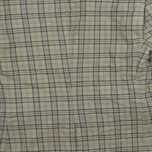 Boohoo Man Mens Beige Plaid Polyester Jacket Blazer Size 42 Regular