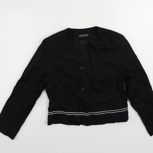 Joella Di Marco Womens Black Jacket Blazer Size M Button