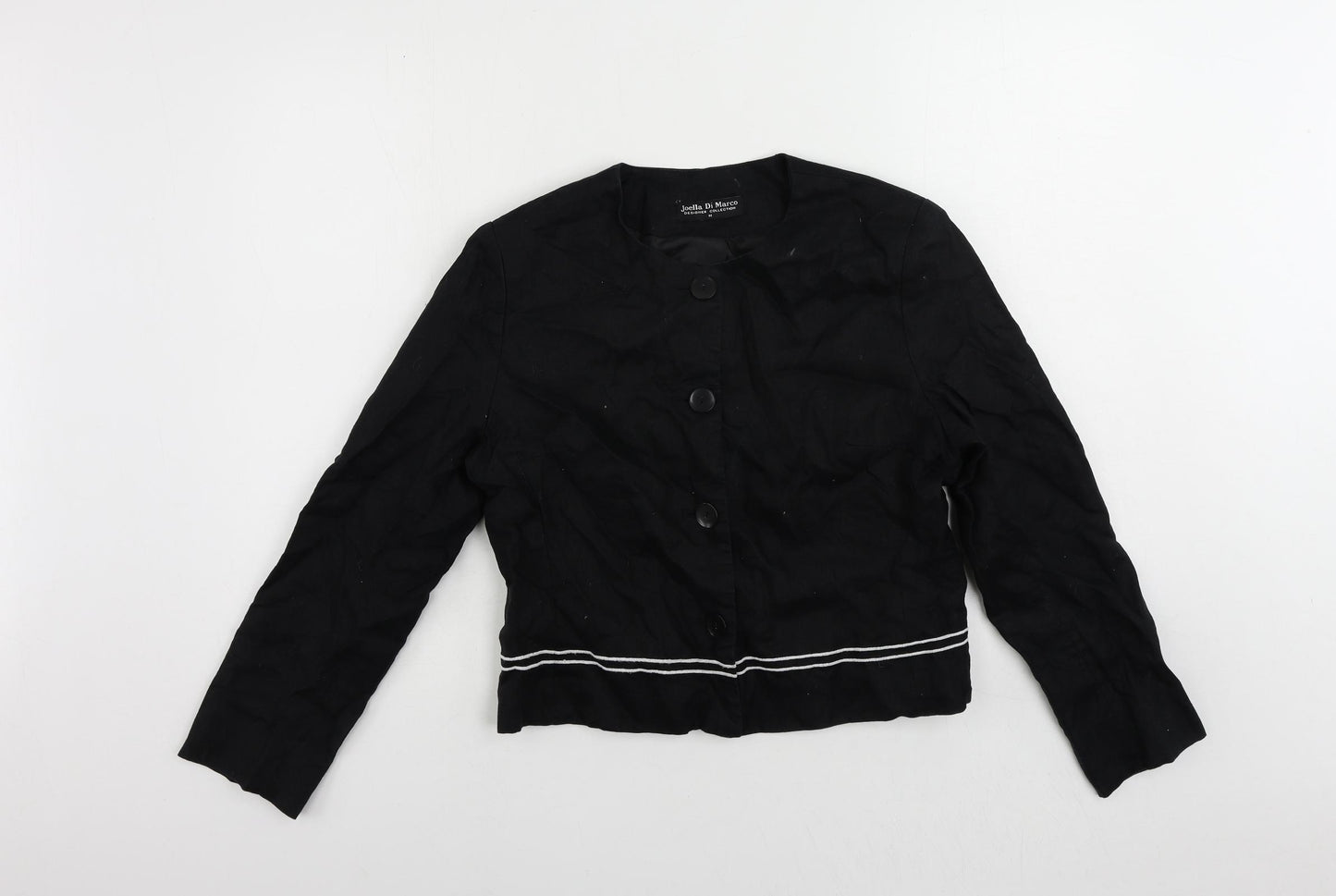 Joella Di Marco Womens Black Jacket Blazer Size M Button