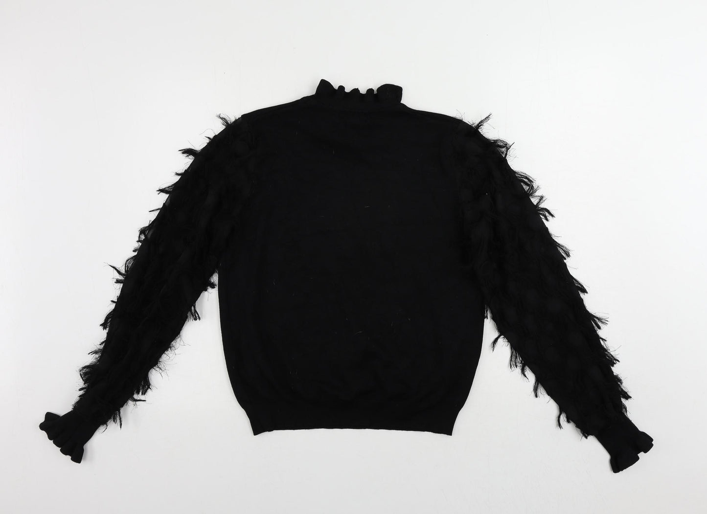 New Look Womens Black Mock Neck Viscose Pullover Jumper Size M