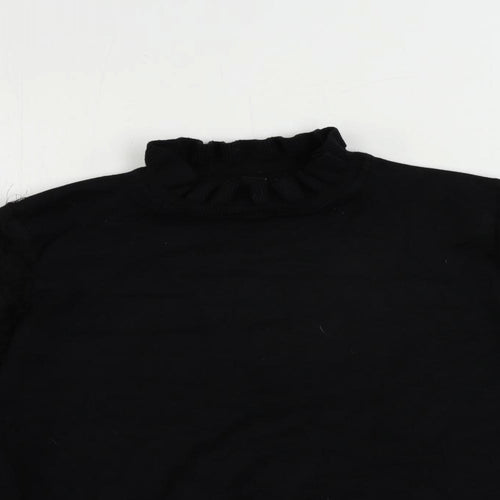 New Look Womens Black Mock Neck Viscose Pullover Jumper Size M